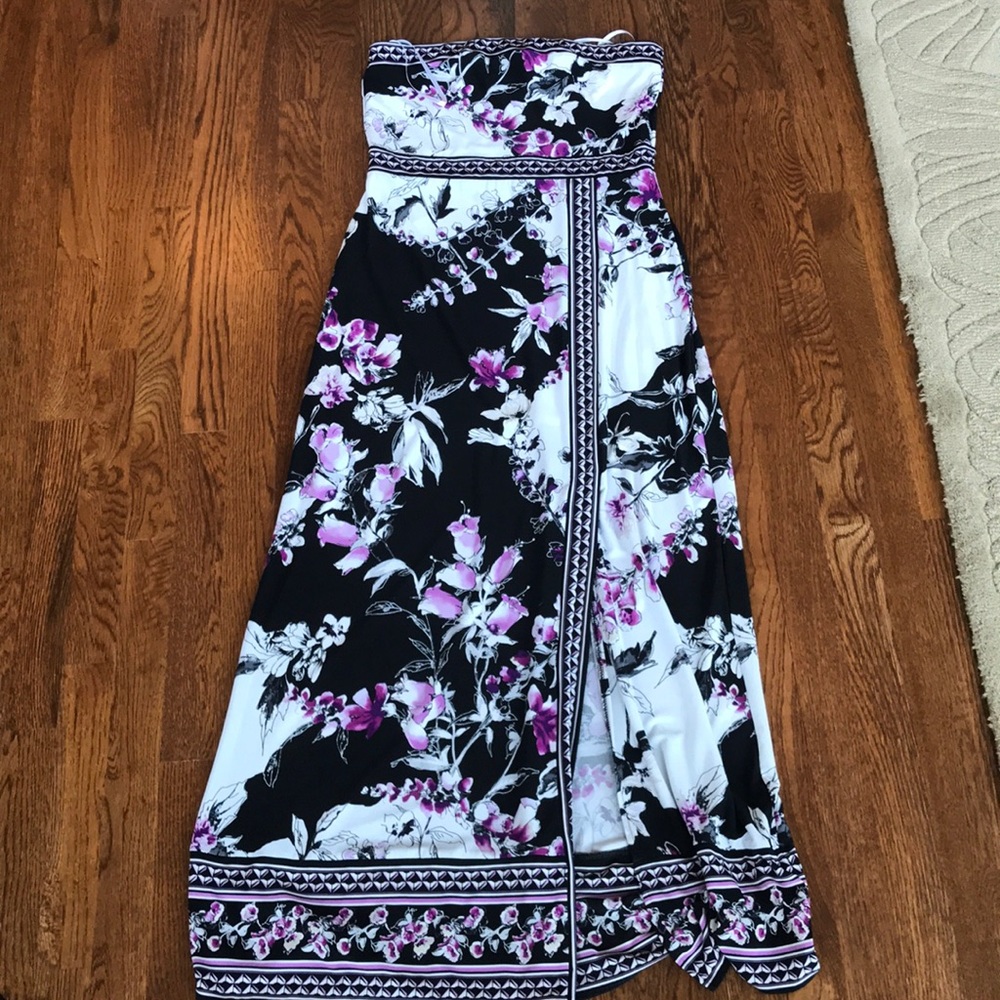 WHBM strapless maxi dress